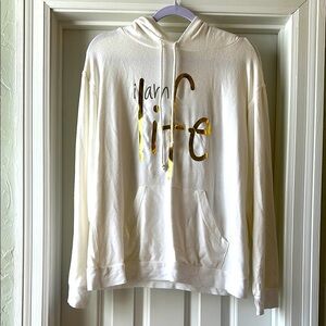 Peace Love World I Am Life Cropped Hoodie